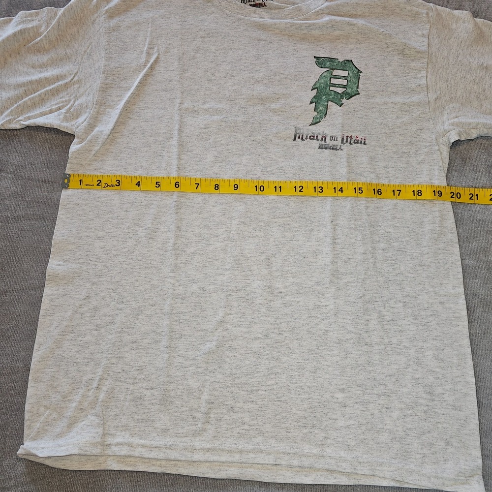PRIMITIVE x Attack On Titan Reiner Dirty Tee Boys XL Heather Gray NWT - Picture 6 of 12